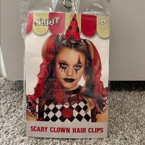 Spirit Red and Black Clown Hair Accessories